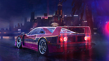 Car In Storm, cars, artist, artwork, digital-art, artstation HD wallpaper