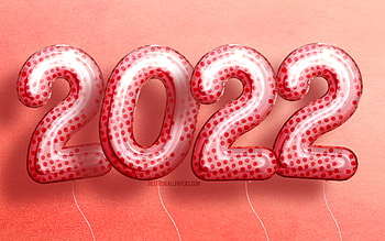 2022 pink realistic balloon digits, , Happy New Year 2022, pink realistic balloons, 2022 concepts, 2022 new year, 2022 on pink background, 2022 year digits HD wallpaper