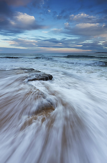 Nature, Stones, Sea, Waves, Horizon, Storm HD phone wallpaper