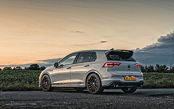 2021, Volkswagen Golf GTI Clubsport 45, , rear view, exterior, new white Golf GTI, Golf GTI tuning, German cars, Volkswagen HD wallpaper