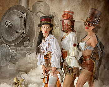 Bandits, style, costume, woman, hats HD wallpaper