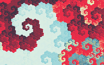 Fractal, red pattern, abstract HD wallpaper