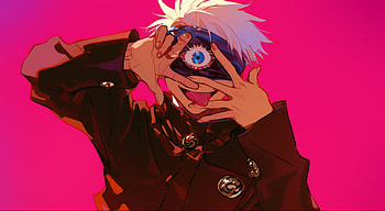 Crazy Satoru Gojou with One Eye, Anime, Jujutsu Kaisen, Satoru Gojo HD wallpaper