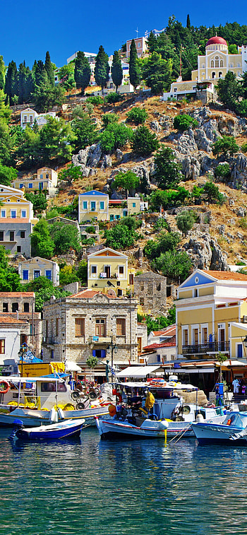 Greece , 12 Pro, Greek wonders, Digital travel HD phone wallpaper