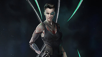 Cyberpunk Ruby Rose, artist, artwork, artstation HD wallpaper
