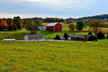 Country house, Farm life, Lush landscapes, Serene countryside HD wallpaper