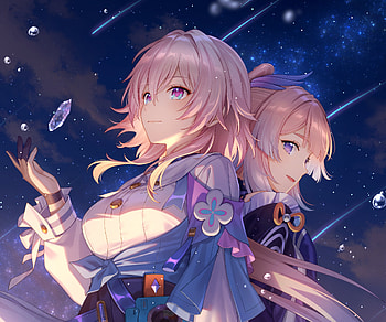 Sangonomiya Kokomi, March 7th (Honkai: Star Rail), Sangonomiya Kokomi, video game, Genshin Impact HD wallpaper