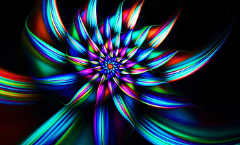 Abstract, Smoke, Flower, Dark, Multicolored, Motley, , Drawing HD wallpaper