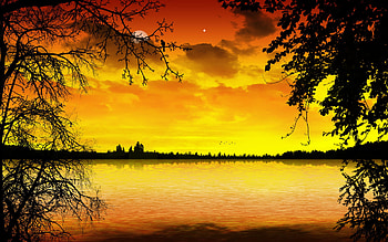 Amazing Sunset, beautiful, nature, sunset, yellow HD wallpaper