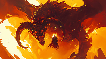 Fierce Clash of Legends, The Lord Of The Rings, Balrog (Lord Of The Rings), Diablo HD wallpaper