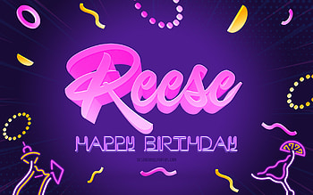 Happy Birtay Reese, , Purple Party Background, Reese, creative art, Happy Reese birtay, Reese name, Reese Birtay, Birtay Party Background HD wallpaper
