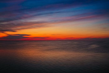Adorable sunset, seascape, sky and sea, nature HD wallpaper