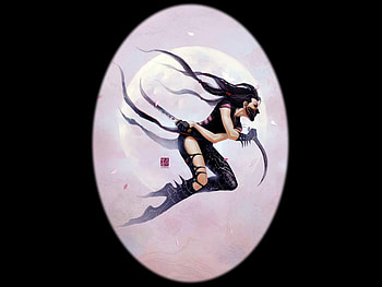 Fantasy, girl, black, female HD wallpaper