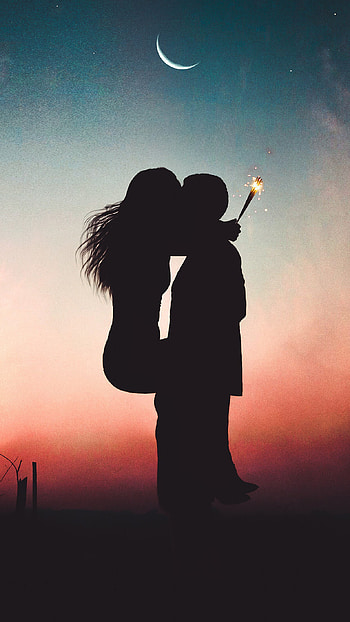 Love, Moon, Hug, Nature HD phone wallpaper