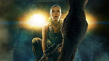 Jurassic World Rebirth — : Huntress & Raptor HD wallpaper