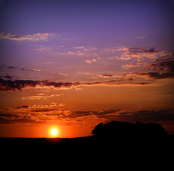 Blak, beautiful, nature, sunset HD wallpaper