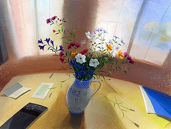 By Nicholas Hely Hutchinson, nicholas hely hutchinson, art, painting, flower HD wallpaper