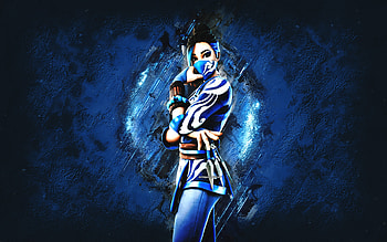 Fortnite Blue Red Jade Skin, Fortnite, main characters, blue stone background, Blue Red Jade, Fortnite skins, Blue Red Jade Skin, Blue Red Jade Fortnite, Fortnite characters HD wallpaper