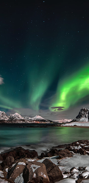 Nature arctic aurora borealis, Samsung Galaxy S8, Samsung Galaxy S8 Plus HD phone wallpaper