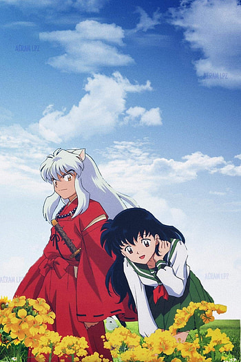 Kagome Higurashi, Romantic connections, Unbreakable bond, Anime nostalgia HD phone wallpaper