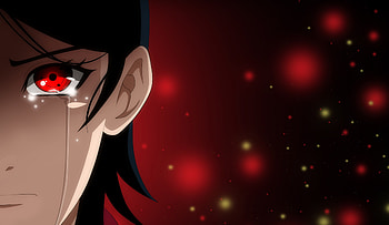 Uchiha Sarada, Crying, Tears, Sharingan HD wallpaper
