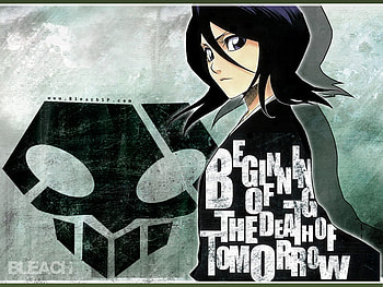 Rukia, girl, white, black, anime HD wallpaper