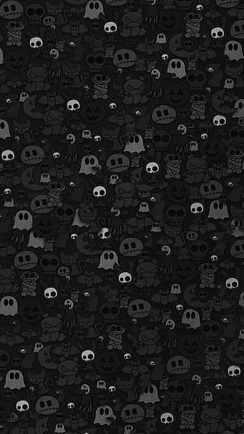 Halloween Black and White Print - at, Halloween Pattern HD phone wallpaper