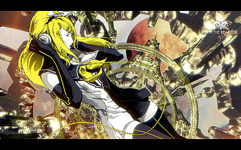 Into the Reactor, kagamine, music, yellow, rin, head HD wallpaper