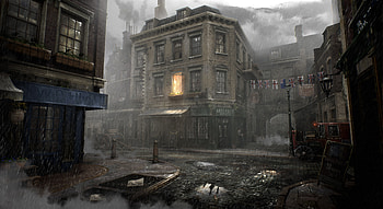 Sherlock Holmes: The Awakened - Baker Street, London, rain, building, video game, Sherlock Holmes: The Awakened HD wallpaper