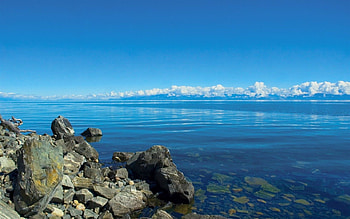 Nature, Water, Stones, Clouds, Lake, Transparent, Siberia, Baikal HD wallpaper