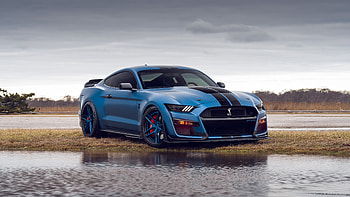 Blue Ford Shelby Gt500 , ford-mustang, shelby, cars, behance HD wallpaper