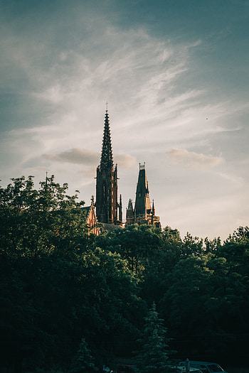 Trees, Architecture, Building, Miscellanea, Miscellaneous, Old, Tower HD phone wallpaper