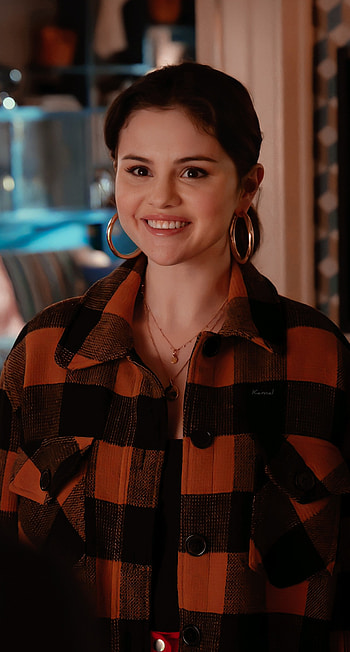 Selena Gomez, orange HD phone wallpaper
