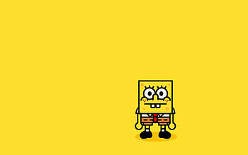 Spongebob Minimalism, cartoons, spongebob, movies, animated-movies, minimalism HD wallpaper