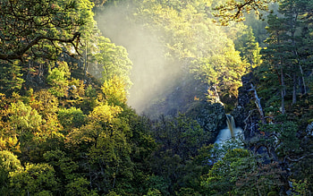 Nature, Water, Shine, Light, Waterfall, Wet, Flow, Stream, Haze, Jungle, Humid, Dirty, Evaporation, Wilds HD wallpaper