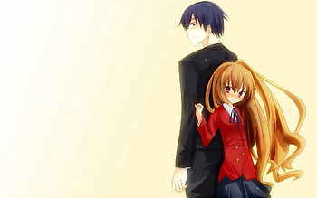 Anime, Couple, Pair, Girl, Guy, High, Tall, Low HD wallpaper