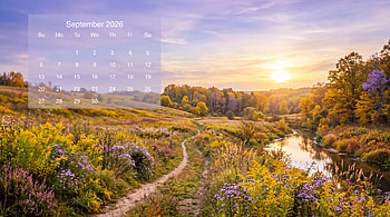 September 2026 Calendar HD wallpaper