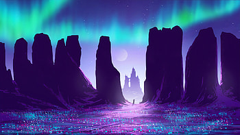 Amethyst Kingdom, deviantart, synthwave, artist, artwork, digital-art HD wallpaper