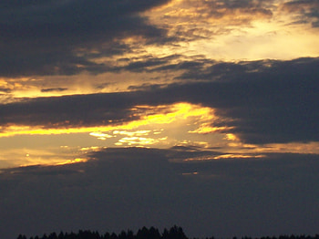 Sunset, clouds, nature, sun, sunsets HD wallpaper