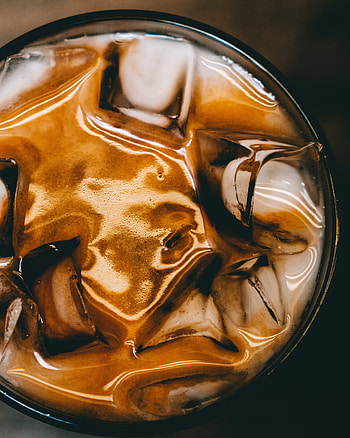 Ice, Coffee, Macro, Glass, Foam, Meerschaum, Caramel HD phone wallpaper