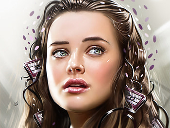 Katherine Langford, hannah baker, girl, thirteen reasons why, actress, fantasy, portrait, fave, yasar vurdem HD wallpaper