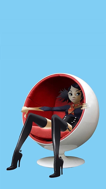 Noodle (Gorillaz), Artistic representation, Fan-made artwork, Gorillaz illustration HD phone wallpaper