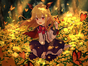 Red eyes, outdoor, vampy, Granblue Fantasy HD wallpaper