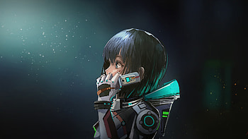 Astronaut Anime Girl, anime-girl, anime, astronaut HD wallpaper