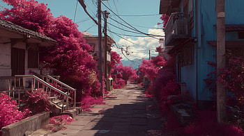 Quad — Dream Alley of a Surreal Town, town, alley, surrealism HD wallpaper