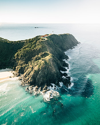 Coast, aerial view, seascape, nature, Island HD phone wallpaper