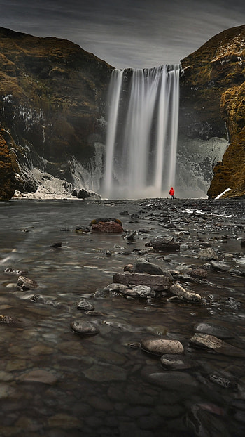 Earth's Iceland, Skgafoss Wonder, Scenic Paradise, Natural Beauty HD phone wallpaper