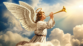 Angel Blowing a Trumpet, christian, religious HD wallpaper