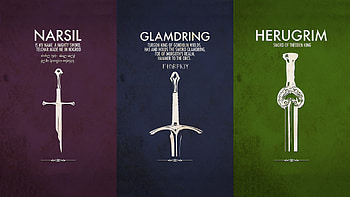 Narsil Sword, Glamdring companion, Fantasy , Epic weaponry HD wallpaper