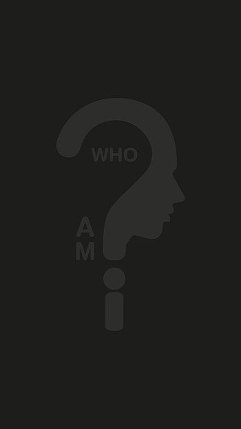 Who am I ?, symbol, art, dark, illustration, artwork, saying, manipulation, creative, quotes HD phone wallpaper